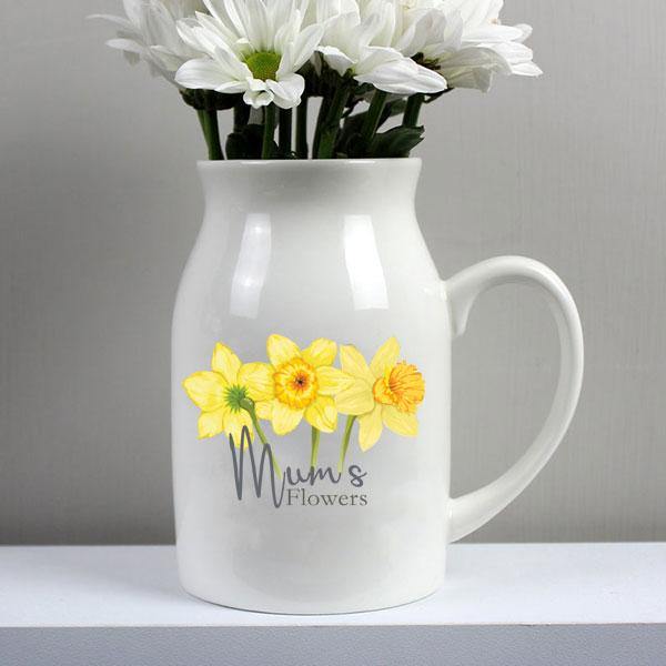 Mums Flowers Daffodil Milk Jug - Lush and Tidy 
