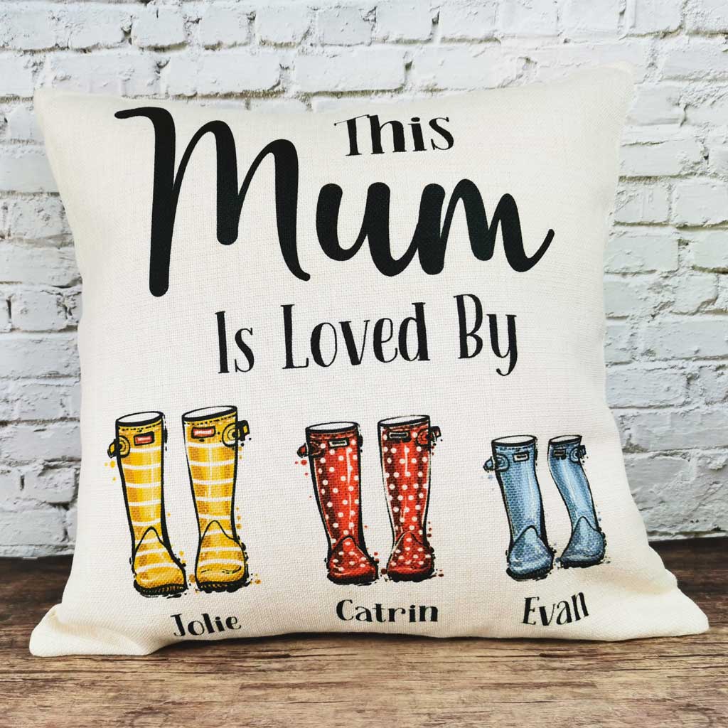 Personalised Family Welly Cushion