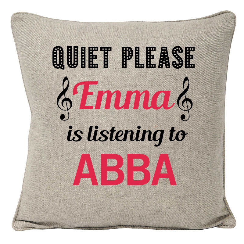 Personalised Listening To Music Cushion