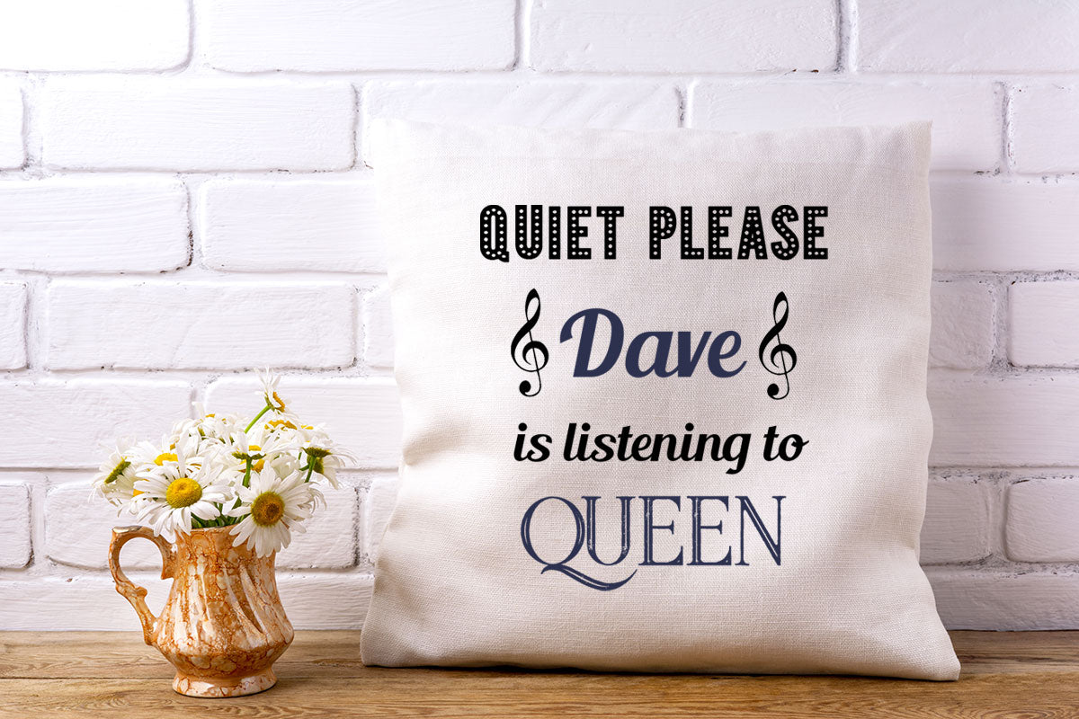 Personalised Listening To Music Cushion