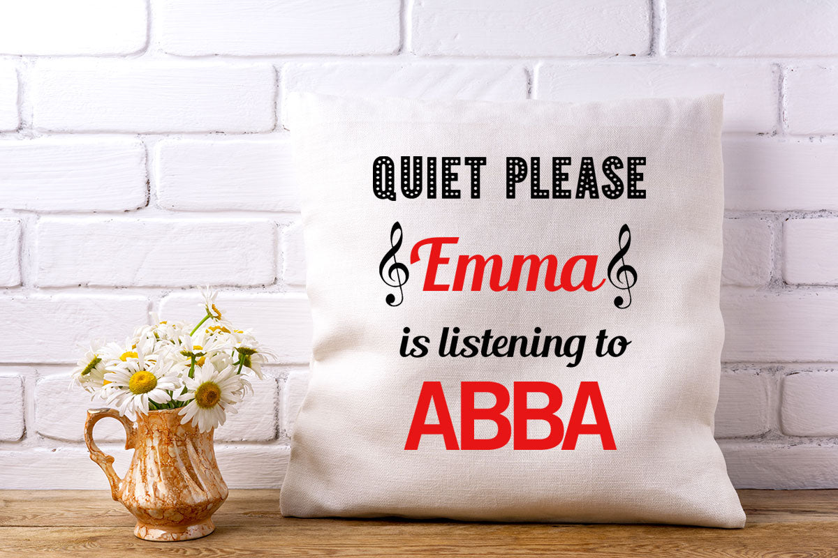 Personalised Listening To Music Cushion