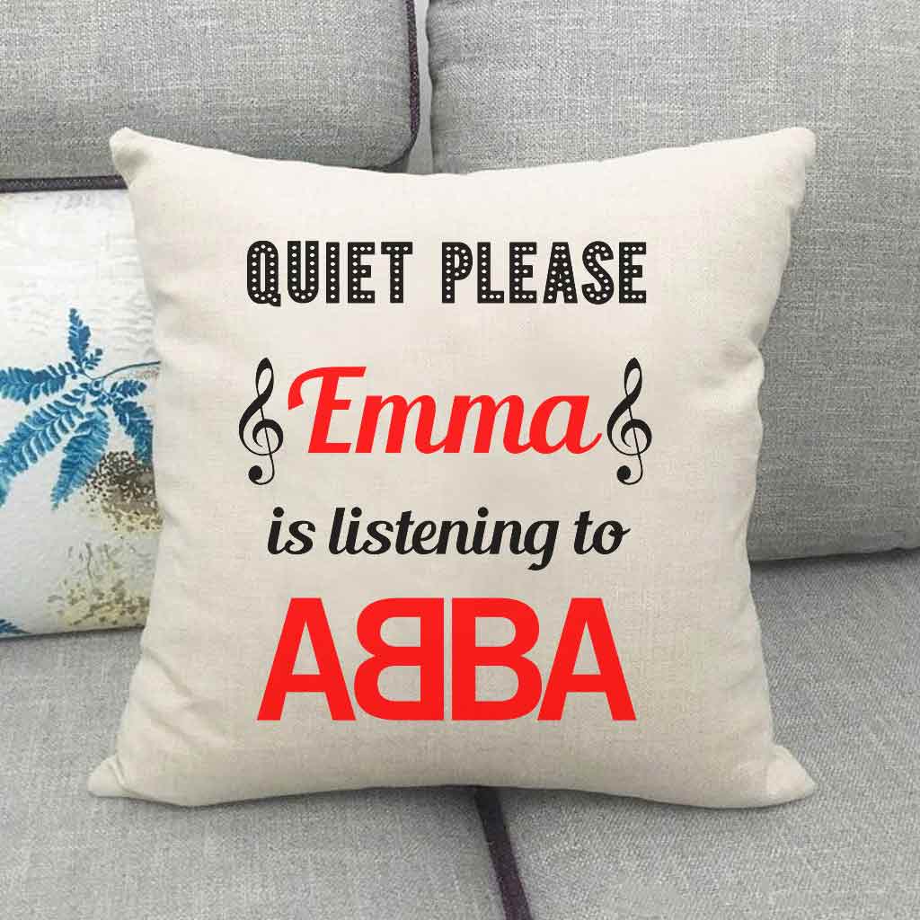 Personalised Listening To Music Cushion