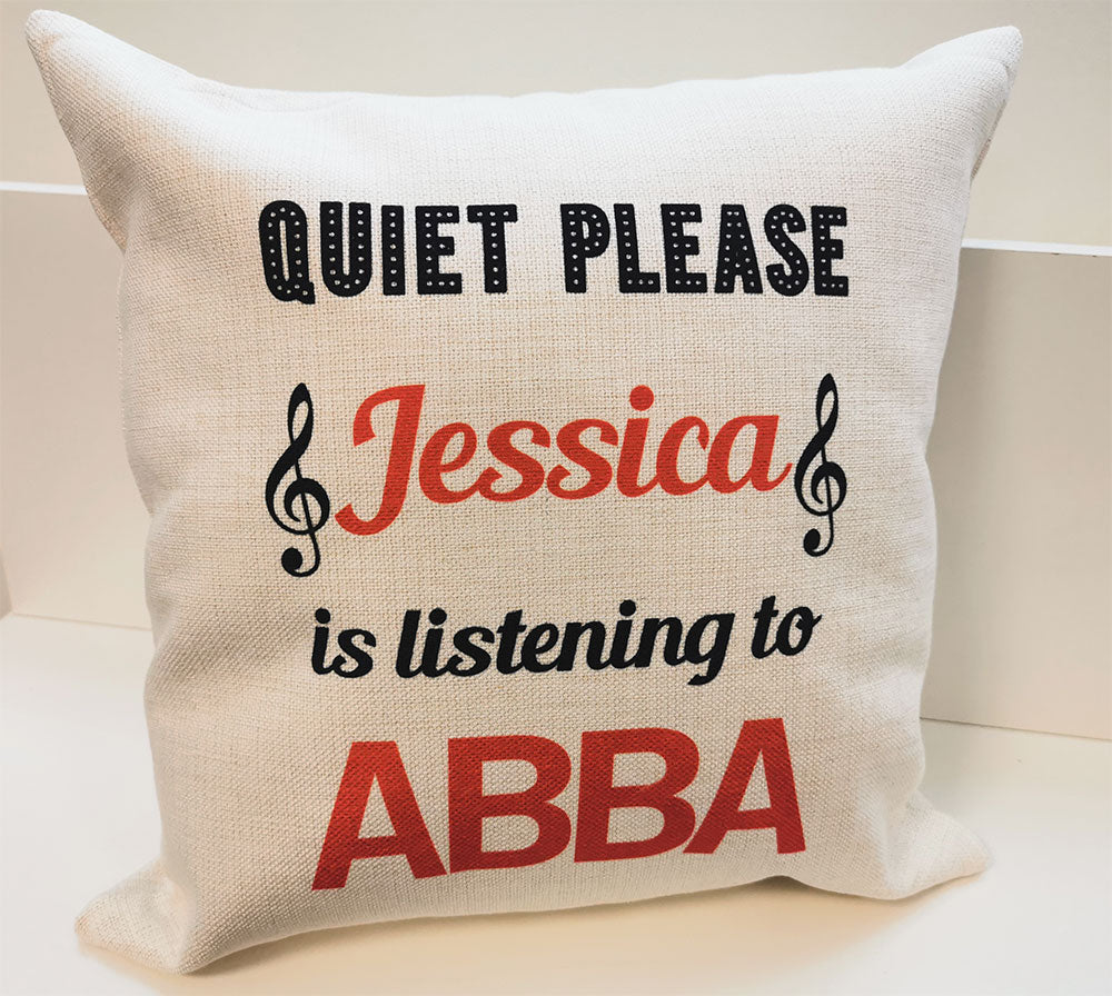 Personalised Listening To Music Cushion