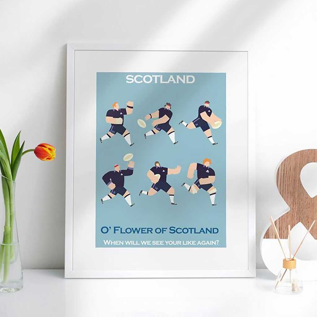 Six Nations Scotland Rugby Anthem Team Prints