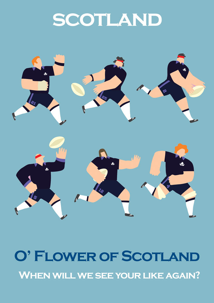 Six Nations Scotland Rugby Anthem Team Prints