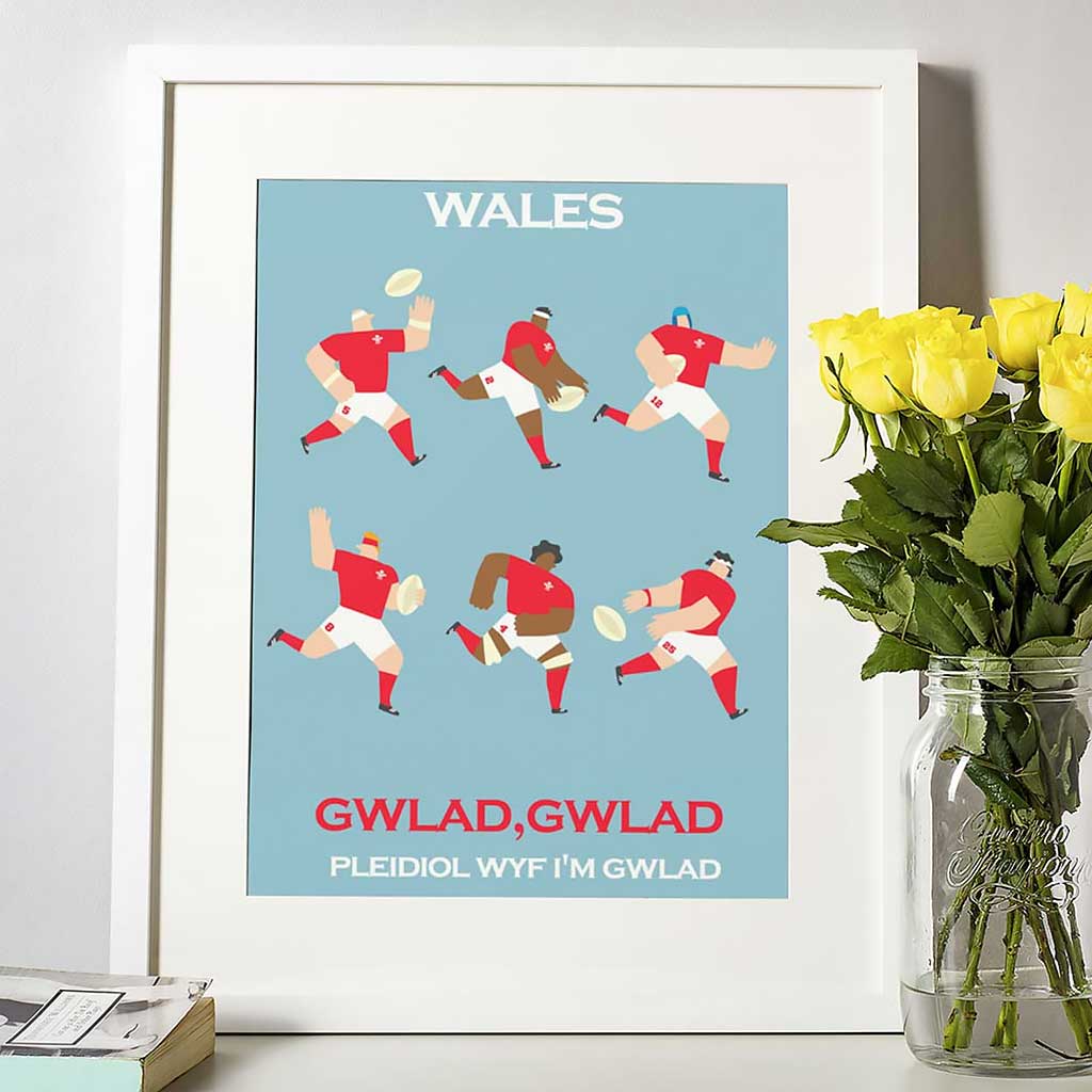 Six Nations Wales Rugby Anthem Team Prints