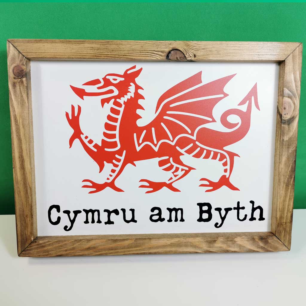 The Welsh Dragon Rustic Wooden Sign