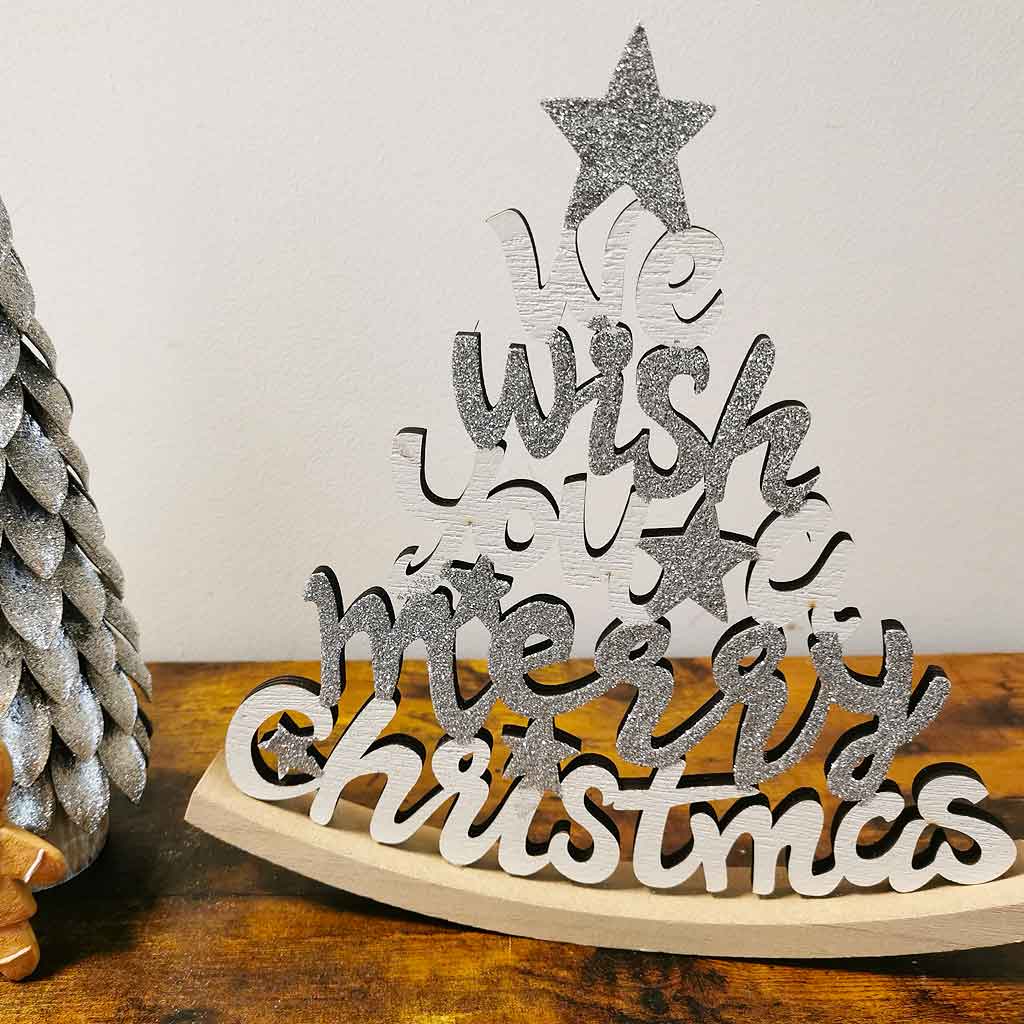 Merry Christmas Rocking Wooden Decor
