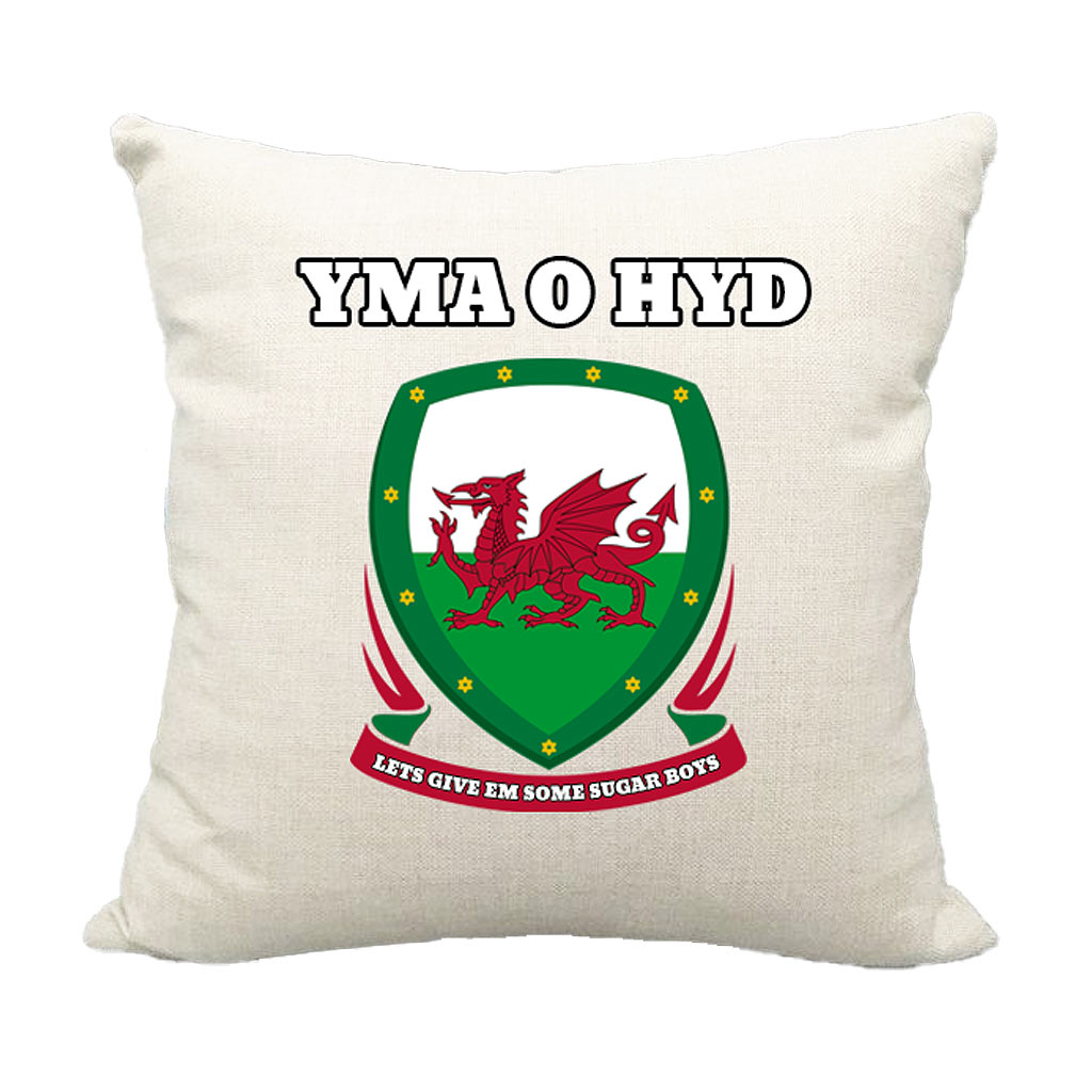 Yma O Hyd Welsh Football Cushion