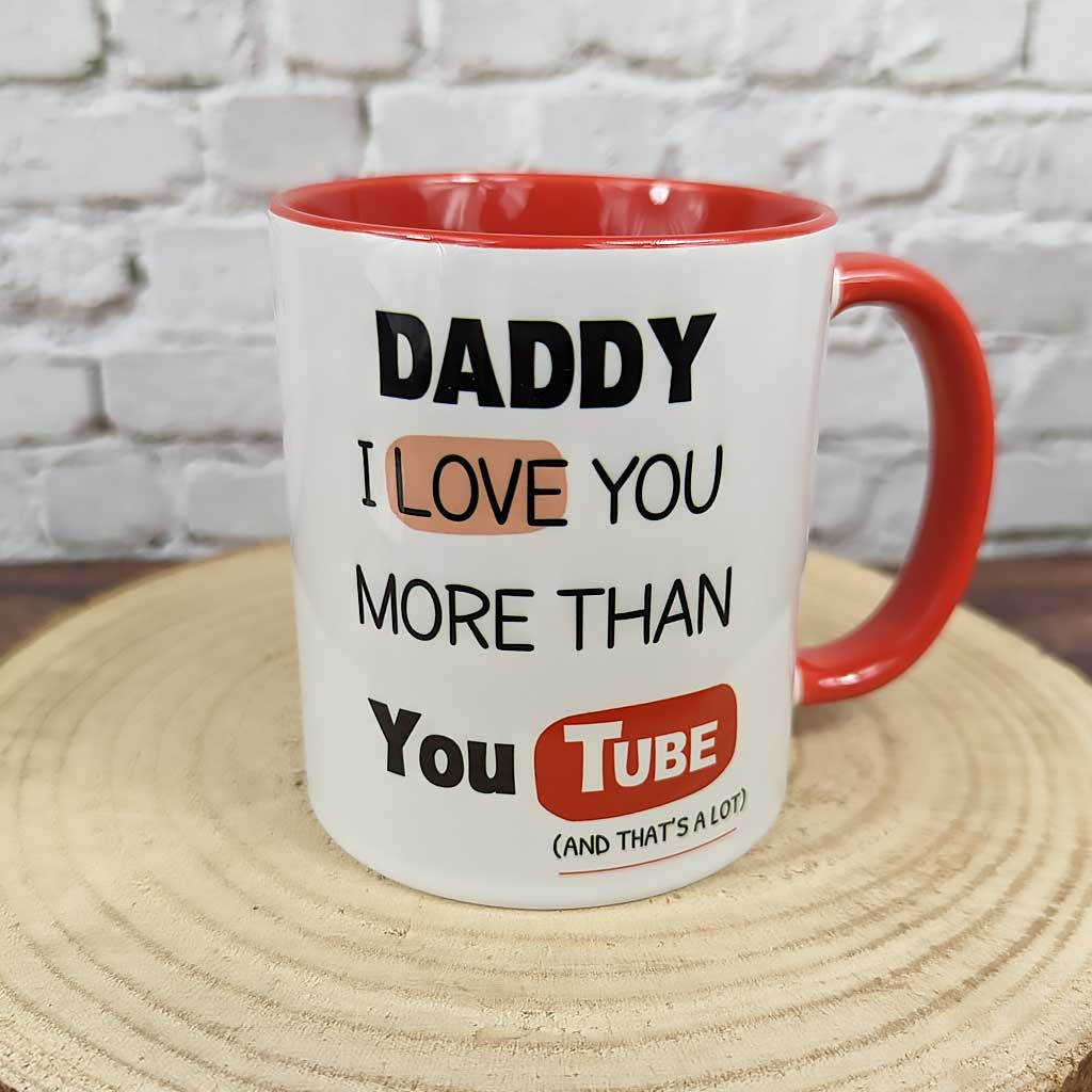 I Love You More Than You Tube Personalised Mug and Coaster